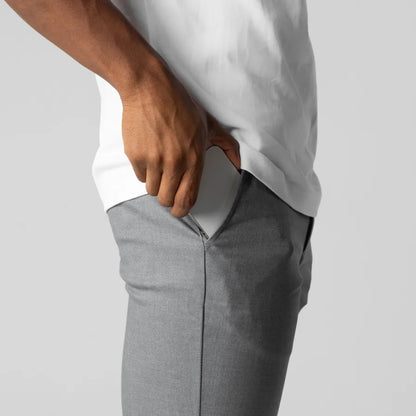 Pantaloni Chino Uomo Slim Fit Elastici Eleganti