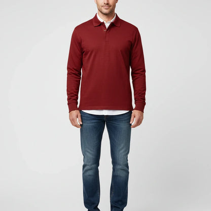 Polo Uomo Manica Lunga Classica Cotone
