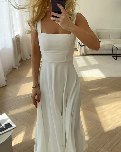 Abito Midi Donna con Spalline Sottili