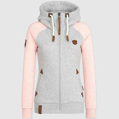 Felpa Donna Streetstyle con Cappuccio e Zip Manica Lunga Comoda - Brentozzi