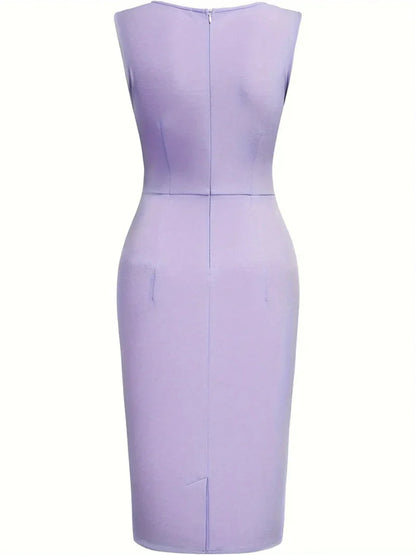 Abito Bodycon Donna Senza Maniche Elegante Classico