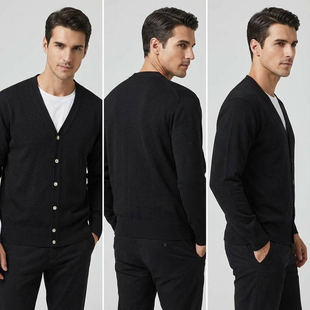 Cardigan Uomo Maglia con Apertura Frontale
