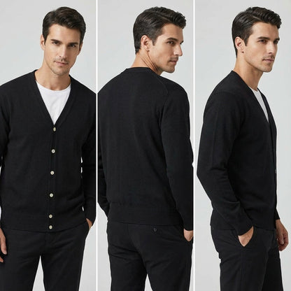 Cardigan Uomo Maglia con Apertura Frontale