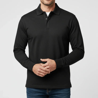 Polo Uomo Manica Lunga Classica Cotone