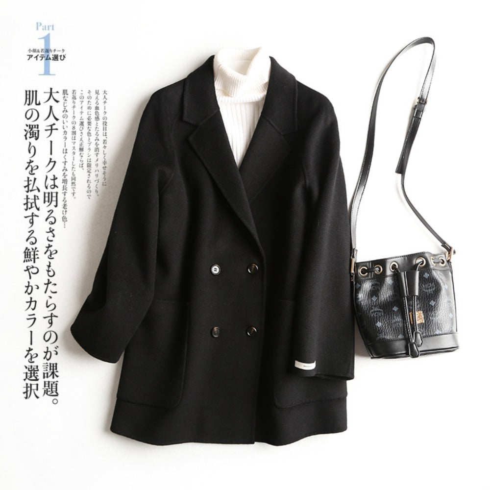 Cappotto Donna Lana Doppiopetto Classico