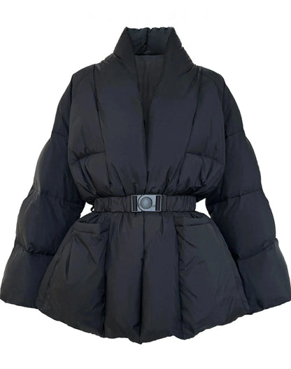 Piumino Donna con Cintura e Collo Alto - Vesarelli