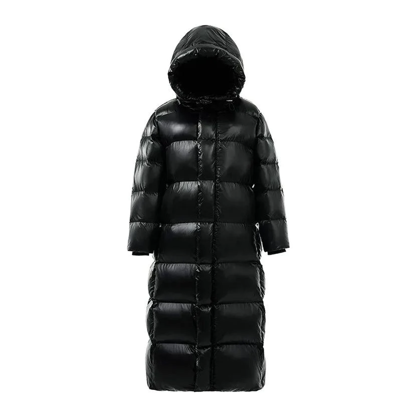 Giacca Imbottita Donna in Piuma Cappuccio Trapuntata Invernale