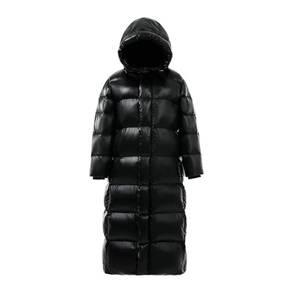 Giacca Imbottita Donna in Piuma Cappuccio Trapuntata Invernale