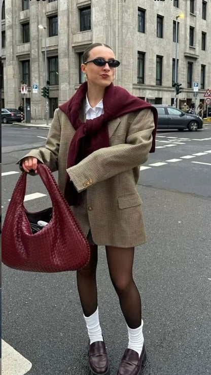 Borsa Donna Tessuto Intrecciato Elegante e Comoda Quotidiana