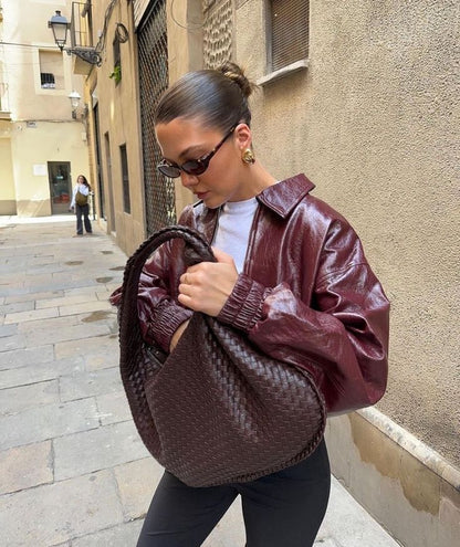 Borsa Donna Tessuto Intrecciato Elegante e Comoda Quotidiana