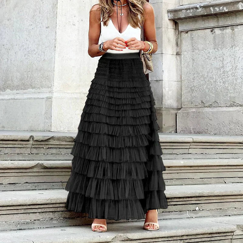 Gonna Maxi Donna con Vita Elastica