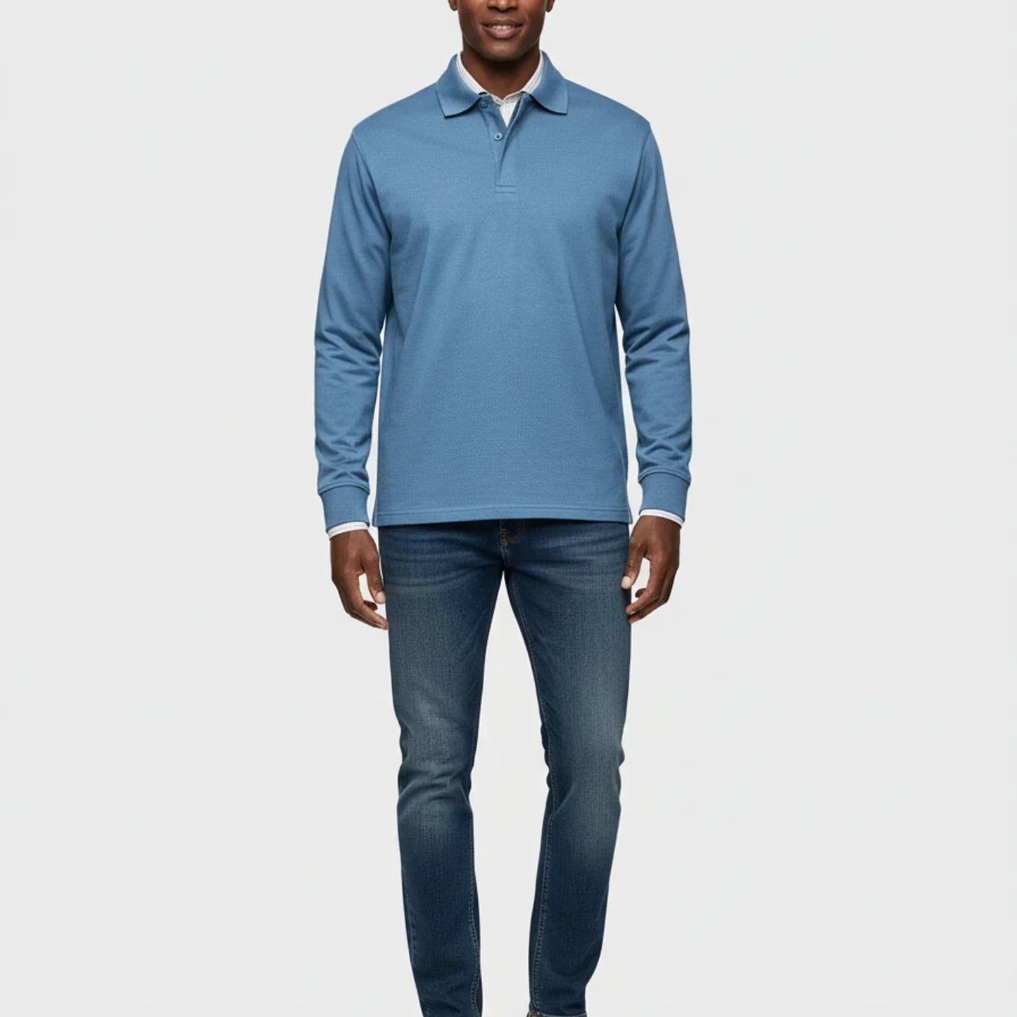 Polo Uomo Manica Lunga Classica Cotone