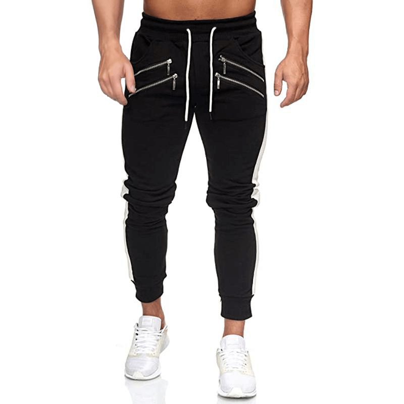 Pantaloni Jogging Uomo con Tasche con Zip Comodi