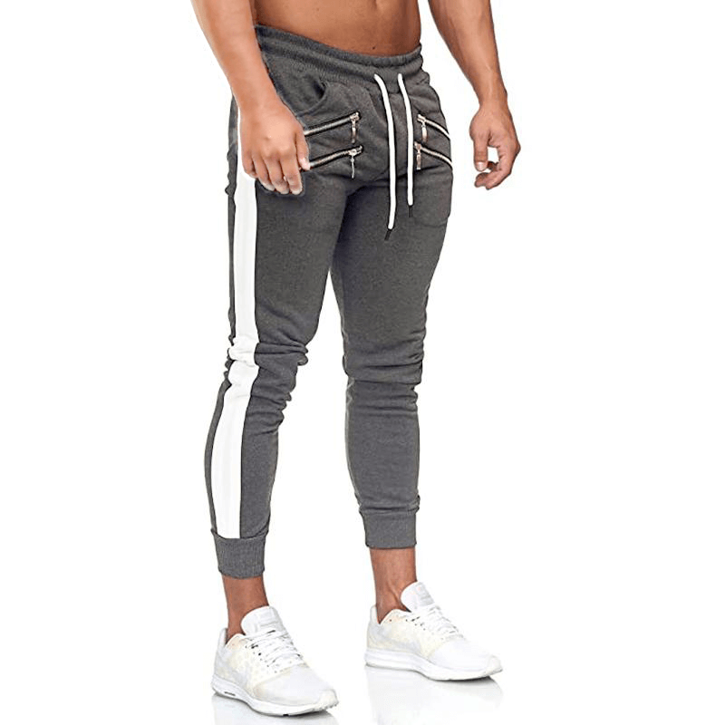 Pantaloni Jogging Uomo con Tasche con Zip Comodi