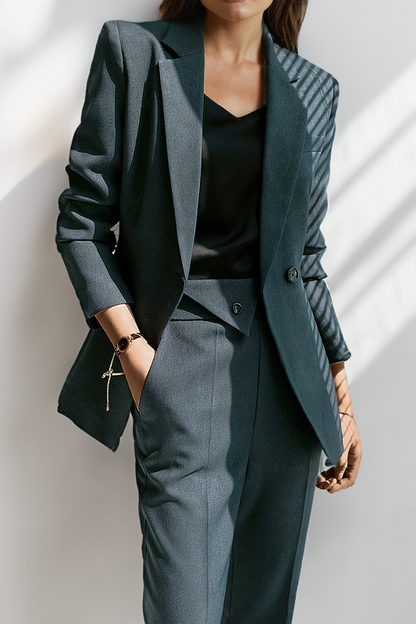Blazer Donna Elegante Classico Vestibilità Regolare