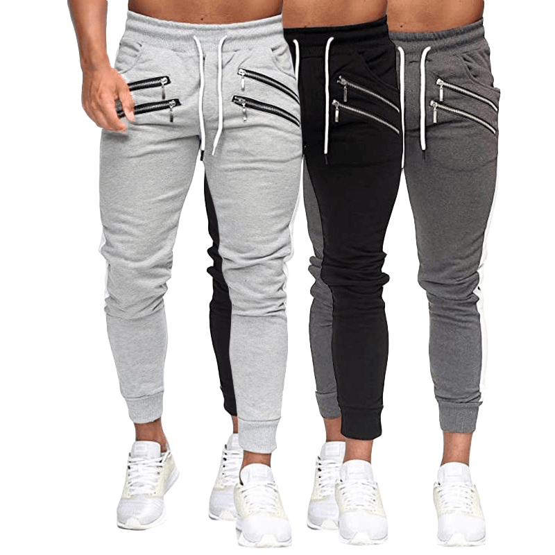 Pantaloni Jogging Uomo con Tasche con Zip Comodi