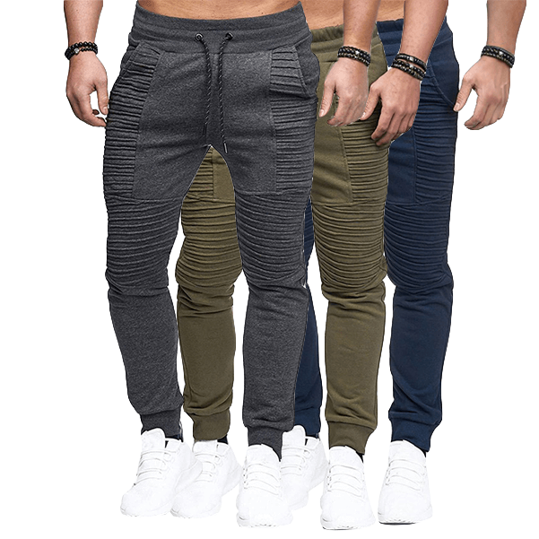 Pantaloni Jogging Uomo con Bordo a Costine Comodi Stilosi