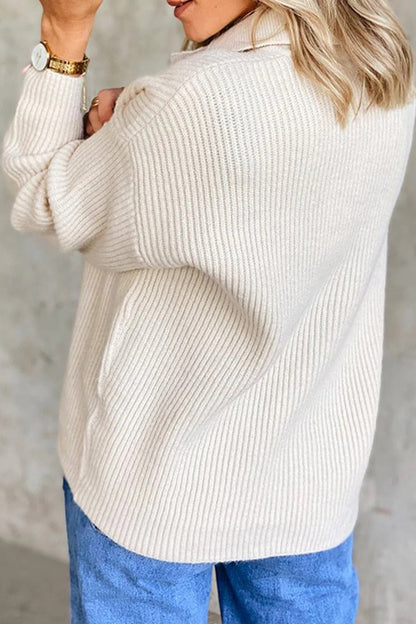 Maglione Donna Manica Lunga con Bottoni