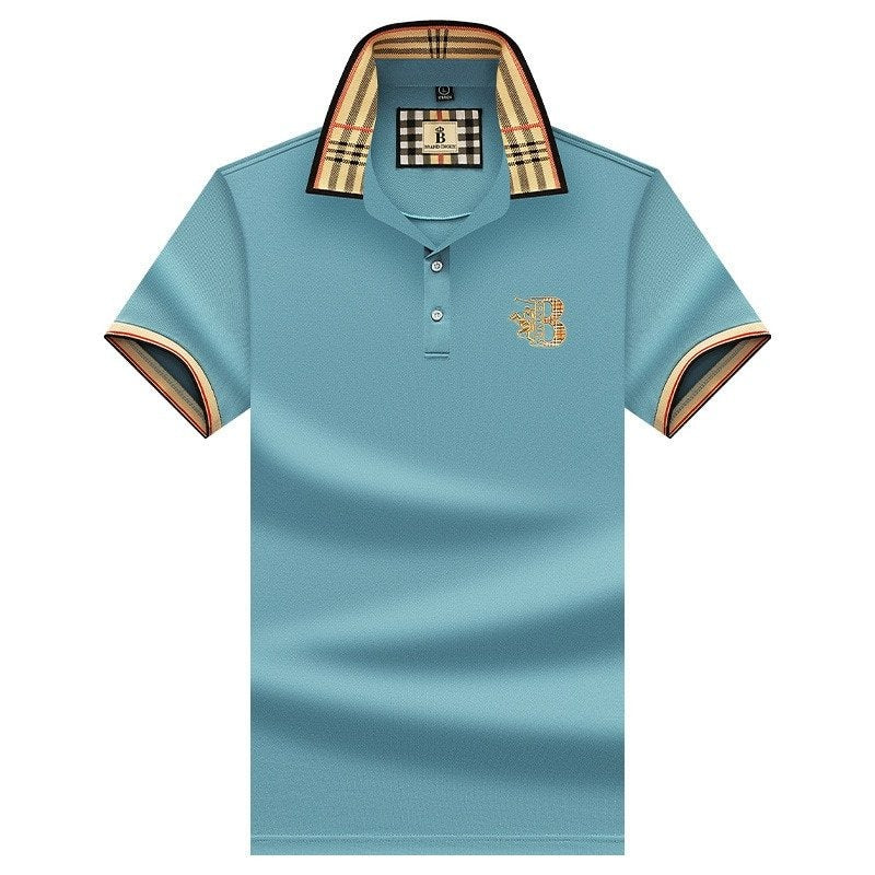 Polo Uomo Manica Corta Business Casual Fantasia Quadri