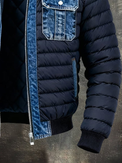 Giacca Denim Uomo Classica Doppio Strato