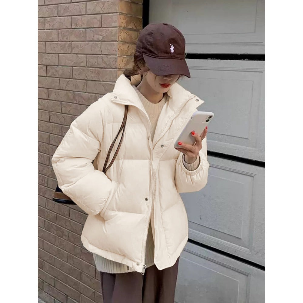 Giacca Imbottita Donna Collo Alto Slim