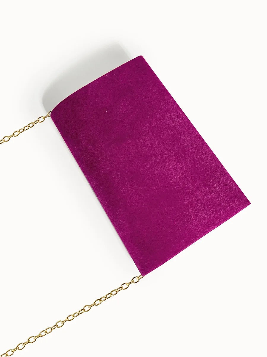 Clutch Donna in Velluto Effetto Camoscio Elegante
