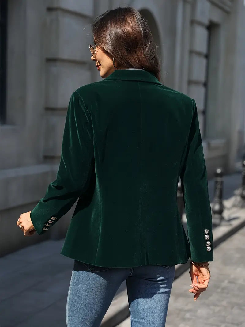 Blazer Donna Monopetto Scollo Classico Vestibilità Slim