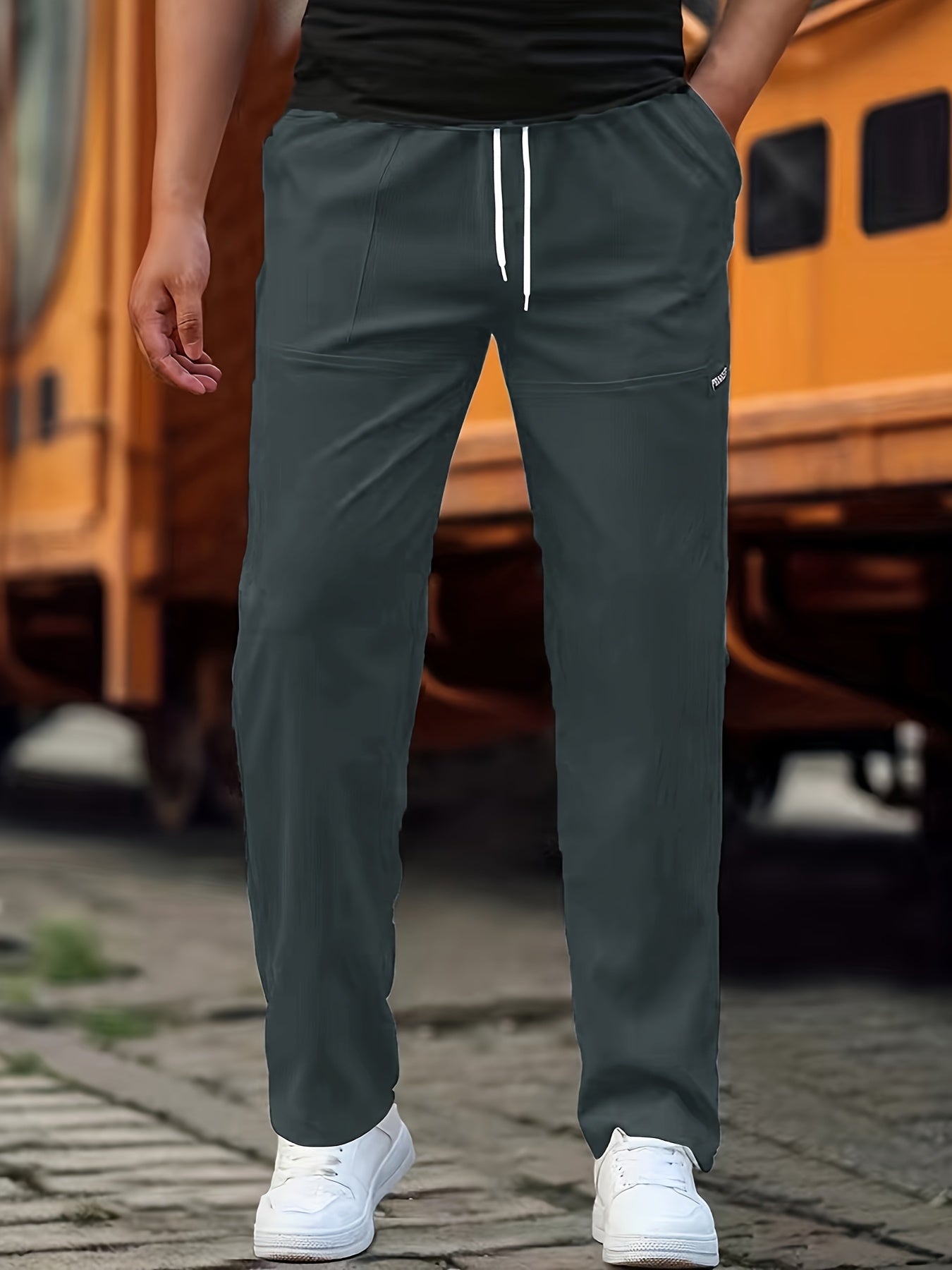 Pantaloni Jogging Uomo Comodi Vestibilità Regular