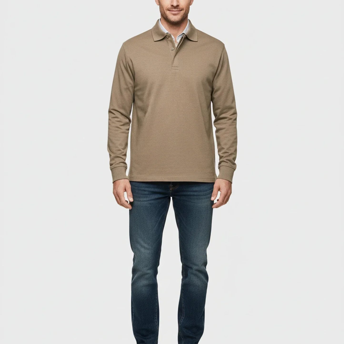 Polo Uomo Manica Lunga Classica Cotone