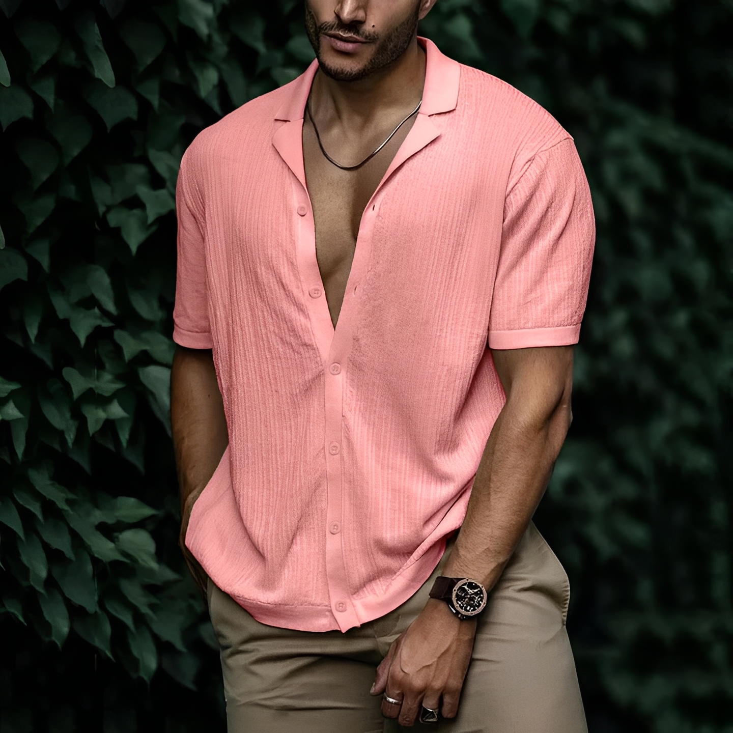Camicia Uomo Estiva Elegante Taglio Classico