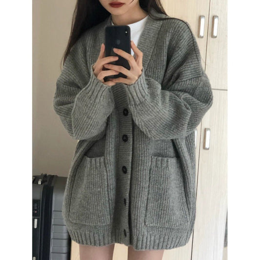 Cardigan Donna in Maglia con Bottoni Manica Lunga - Brentozzi