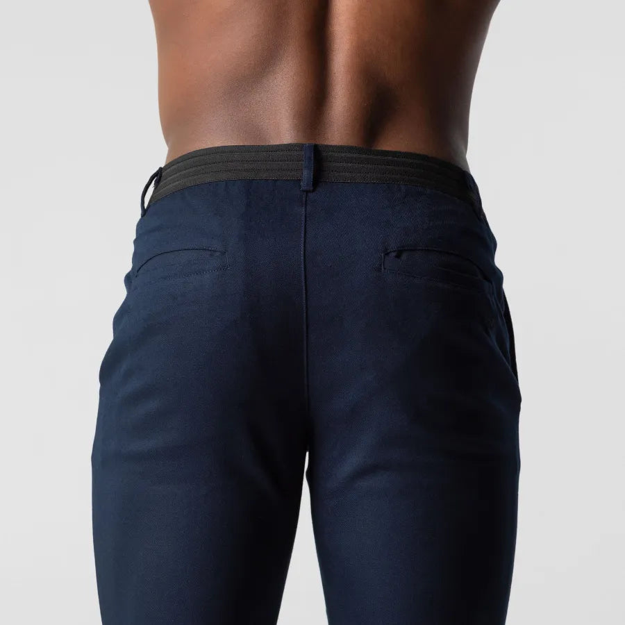 Pantaloni Chino Uomo Slim Fit Elastici Eleganti