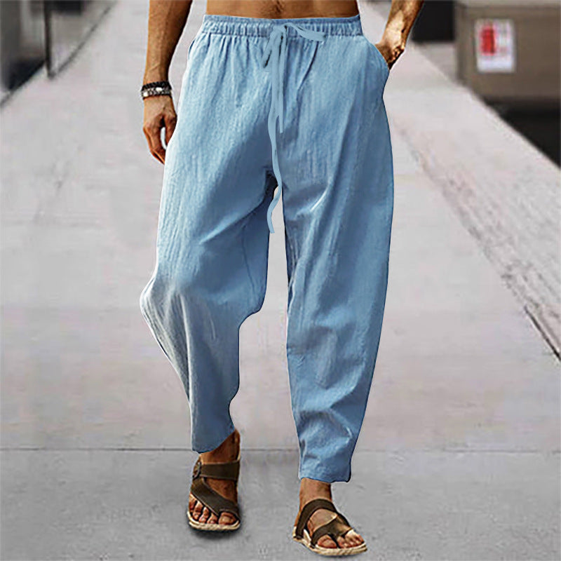 Pantaloni Spiaggia Uomo in Tessuto Leggero Comodi