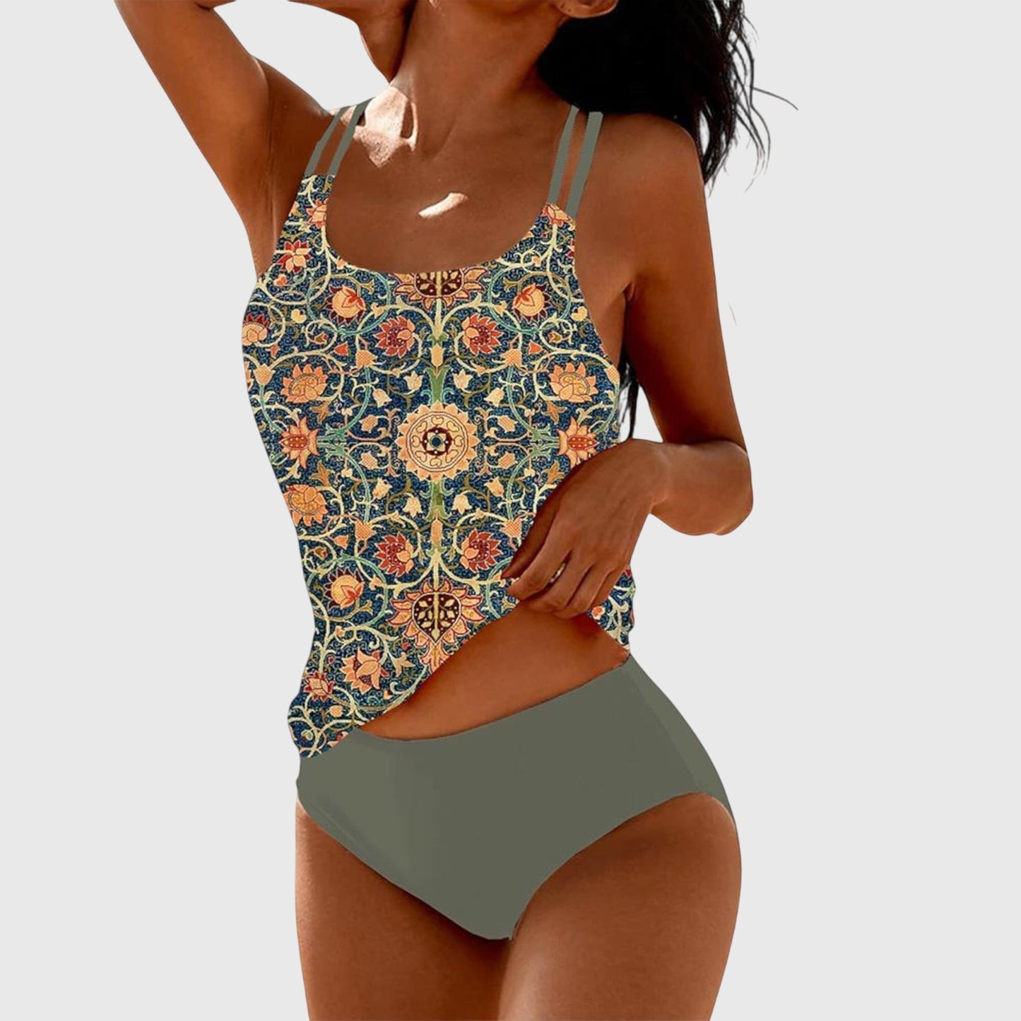 Costume Tankini Donna Stampato Due Pezzi - Brentozzi