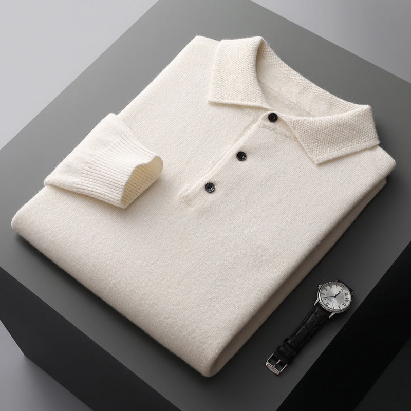Polo Uomo Cashmere Manica Lunga Traspirante Comfort - Brentozzi