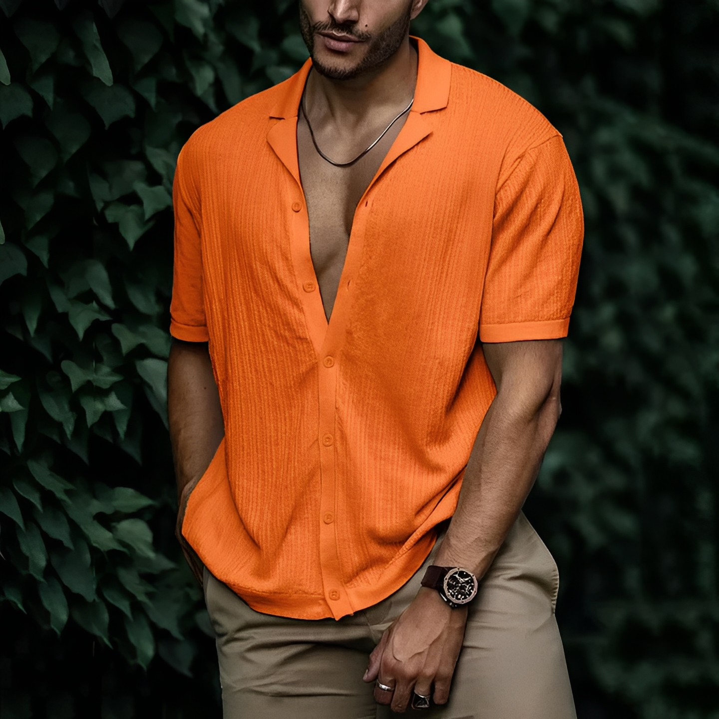 Camicia Uomo Estiva Elegante Taglio Classico