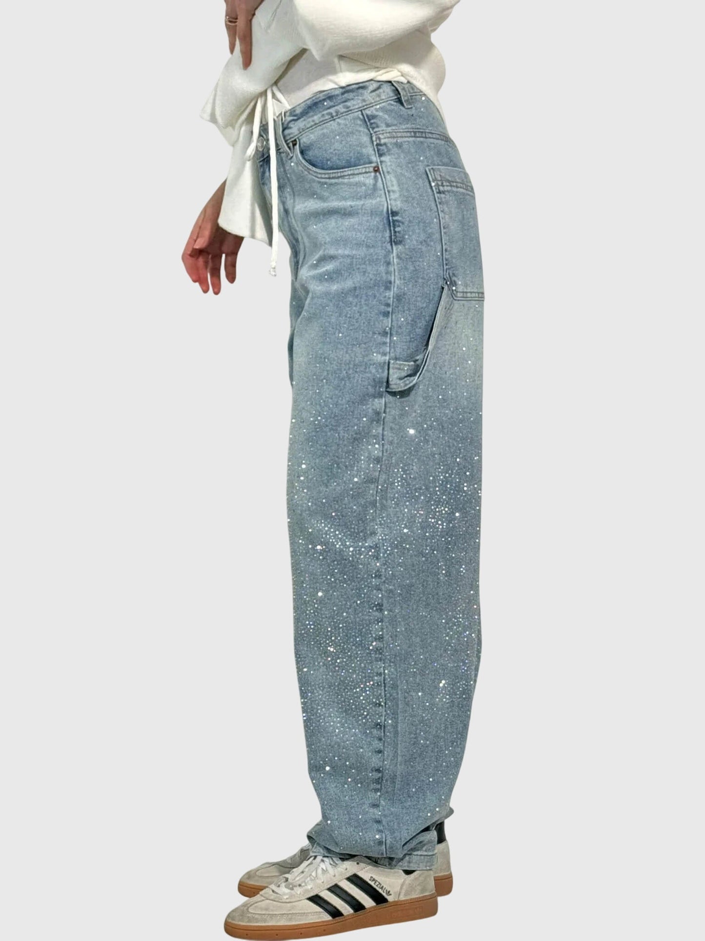 Jeans Donna Lucidi Tessuto Denim Slim Fit