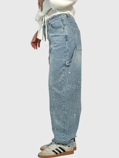 Jeans Donna Lucidi Tessuto Denim Slim Fit