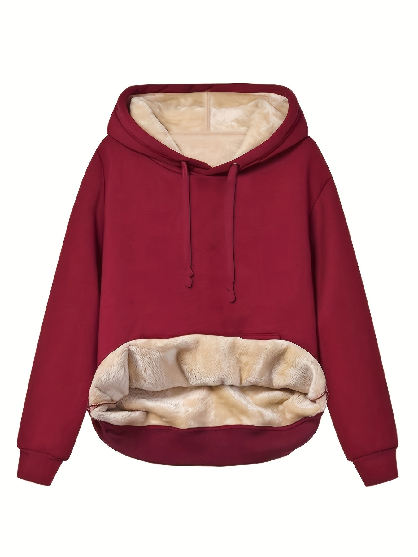 Felpa Donna con Cappuccio in Pile Comoda Casual