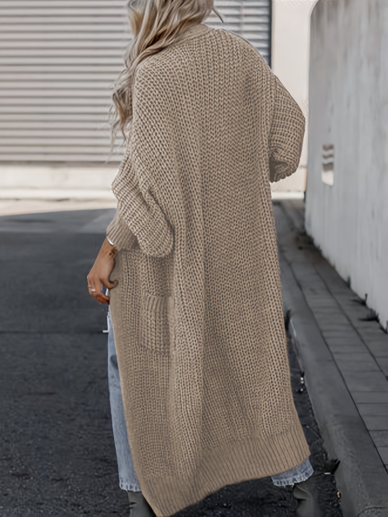 Cardigan Donna Casual con Tasche Maglia Morbida