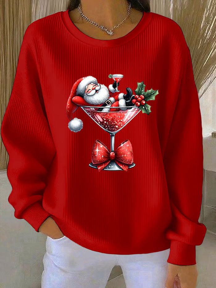 Maglione Natale Uomo con Motivo Babbo Natale Giocoso - Brentozzi