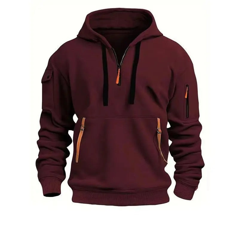 Felpa Uomo con Cappuccio e Zip