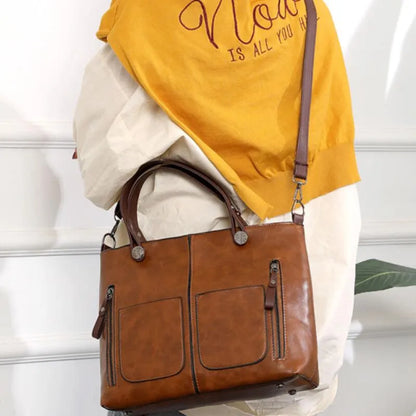 Borsa Donna Vintage in Pelle Stile Elegante Resistente