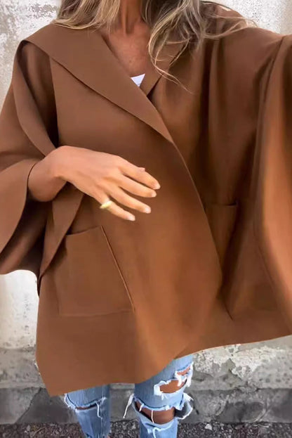 Cappa Donna Oversize Tessuto Morbido Scivolata