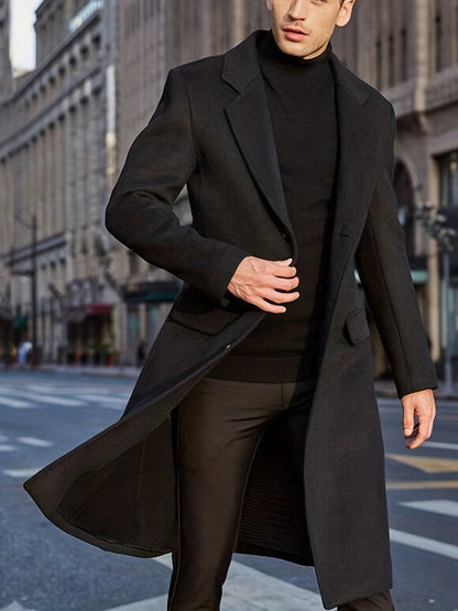 Trenchcoat Uomo Stile Elegante Business Autunno Inverno