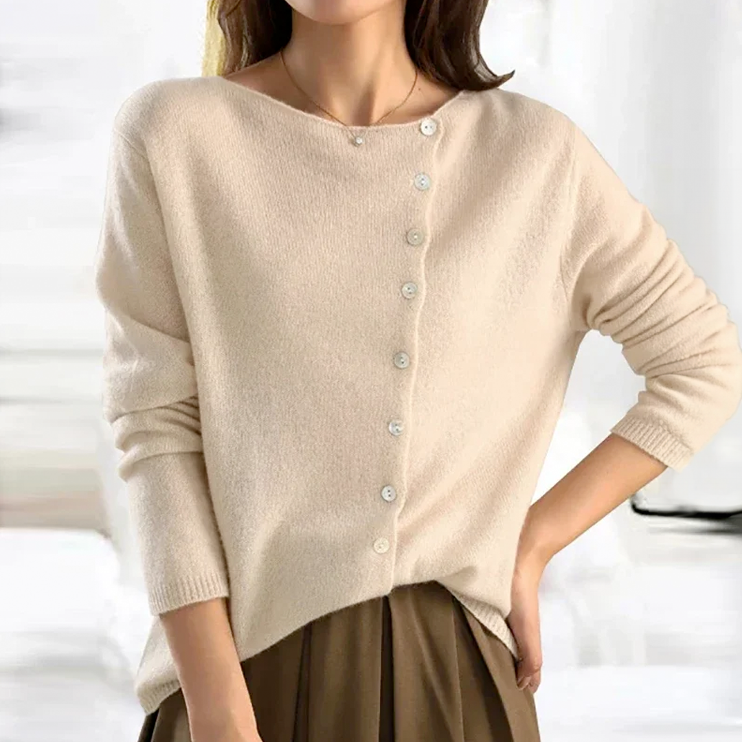 Cardigan Donna con Bottoni Stile Classico