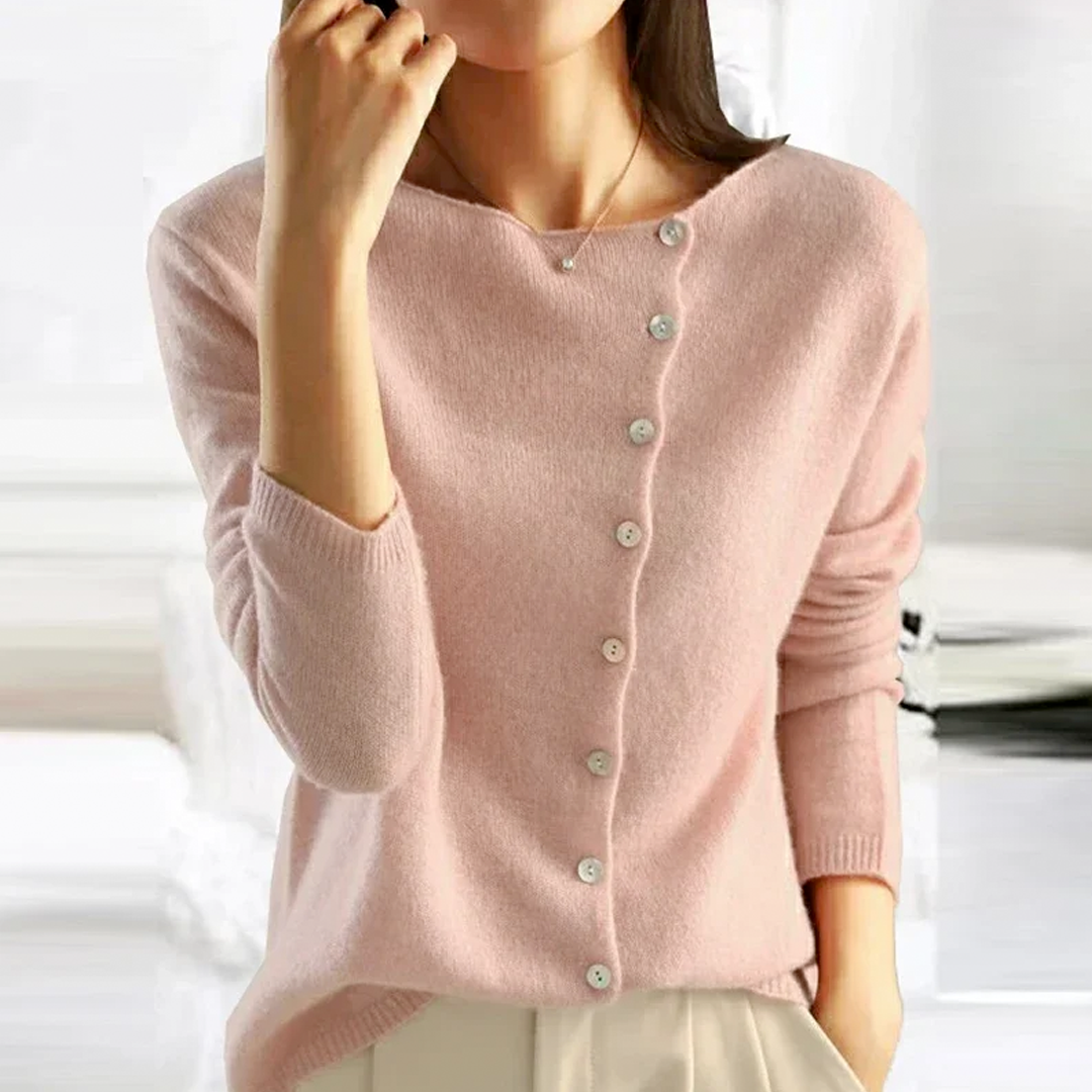 Cardigan Donna con Bottoni Stile Classico