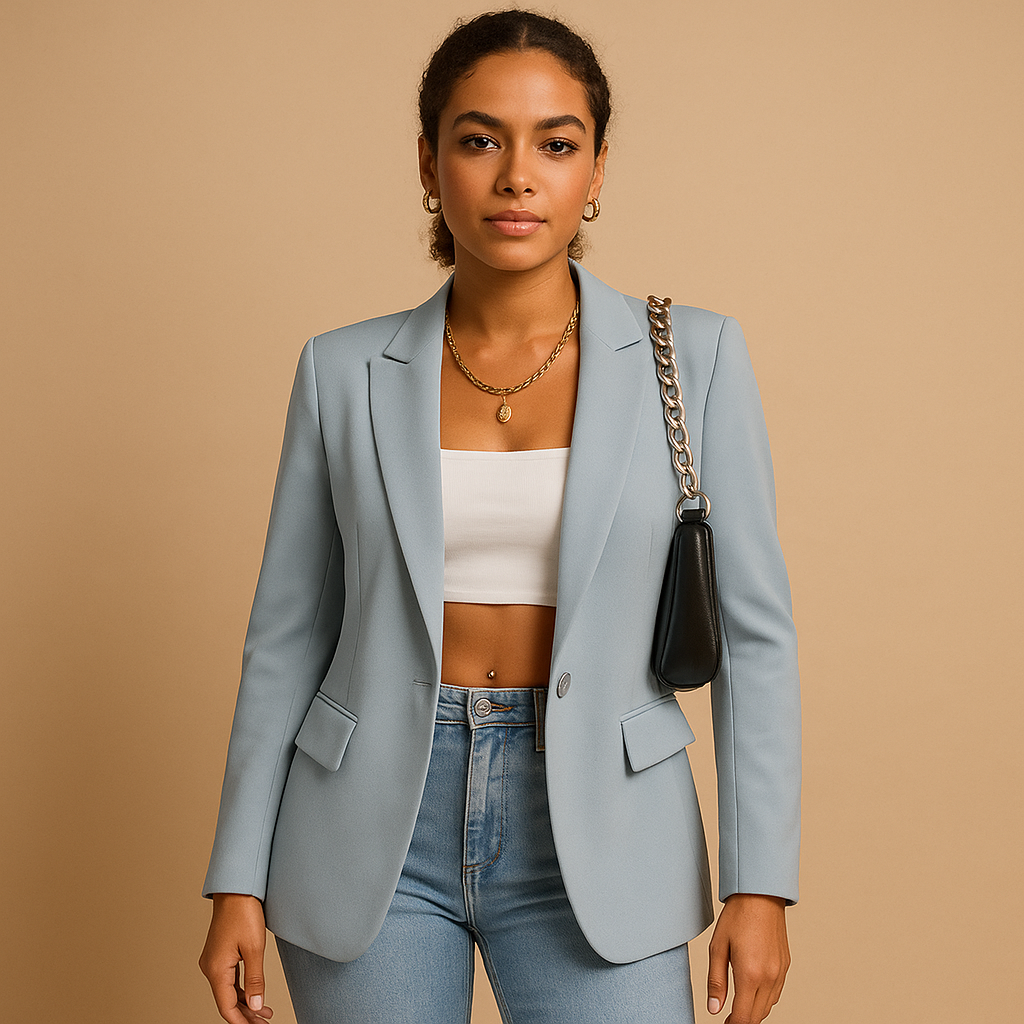 Giacca Donna Blazer Taglio Dritto Classico