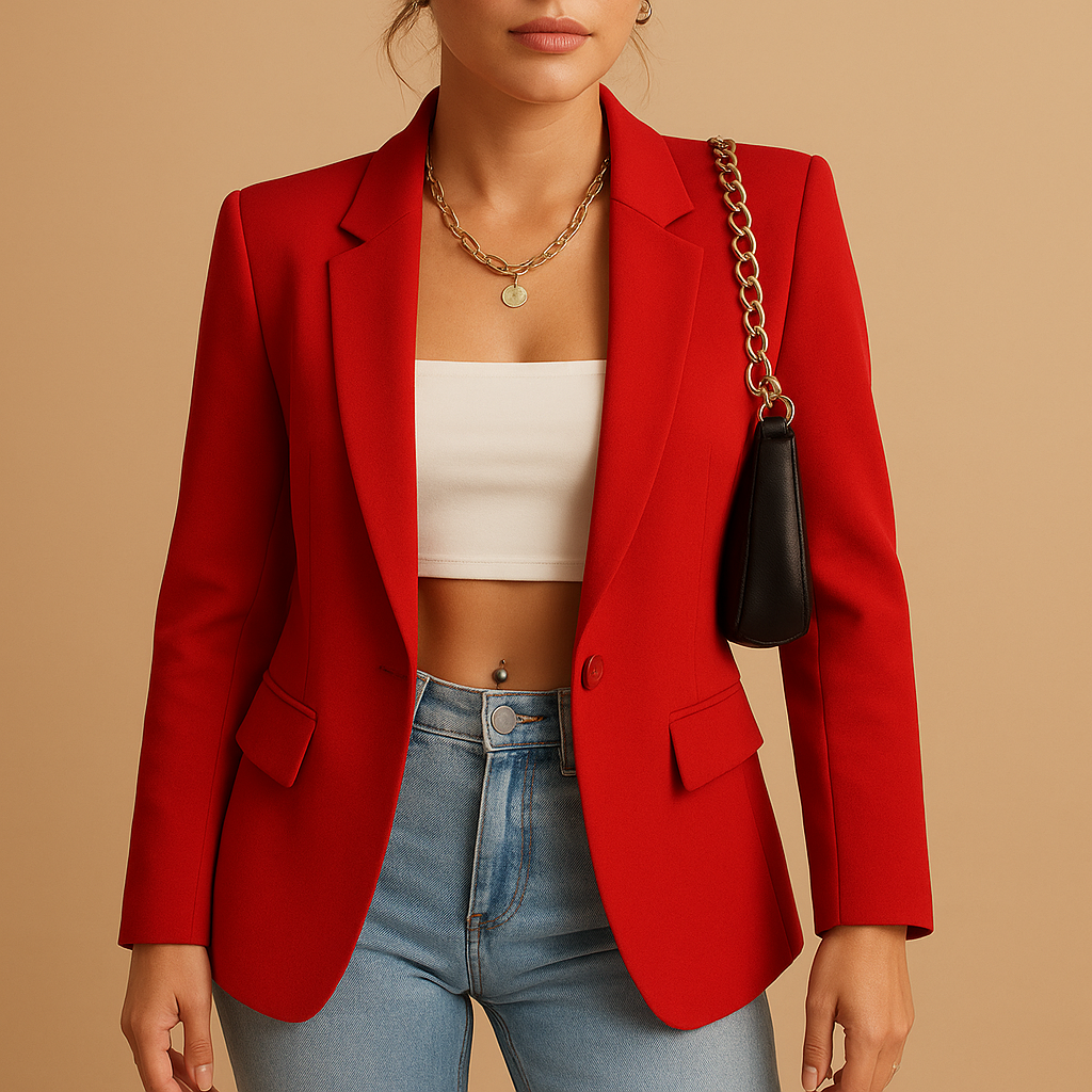 Giacca Donna Blazer Taglio Dritto Classico