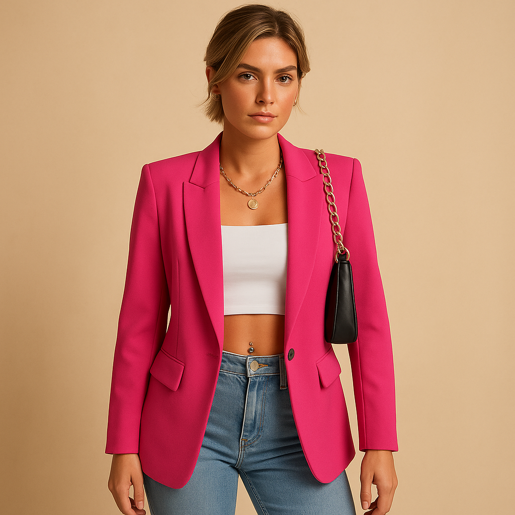 Giacca Donna Blazer Taglio Dritto Classico